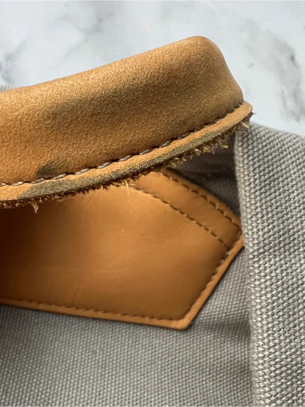 Baseballism Glove Leather Taupe Canvas Backpack with Tan Accents